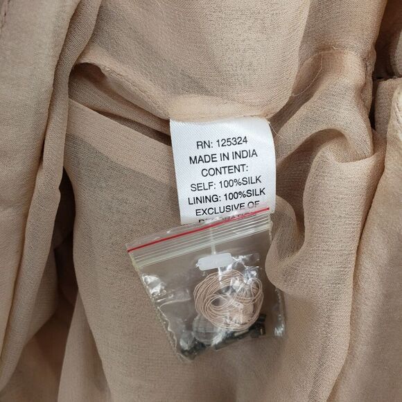 NWT Haute Hippie Blouse Womens Small Silk Beaded Embellished Tunic Top Boho - Picture 7 of 14